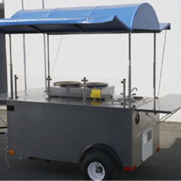 Mobile Crepe Cart with Canopy for Sale
