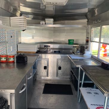 Wood fired pizza trailer