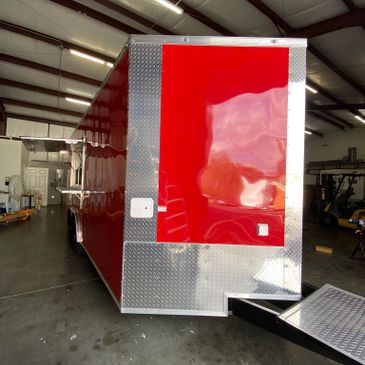 Brand New, Bright Red Food Trailer for Sale