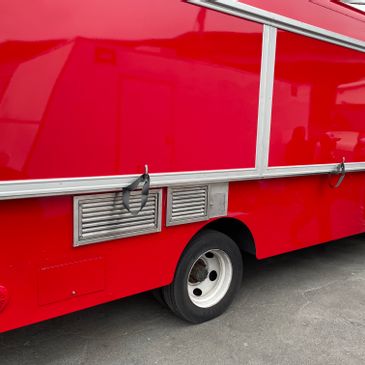 Bright Red Food Truck for Sale
