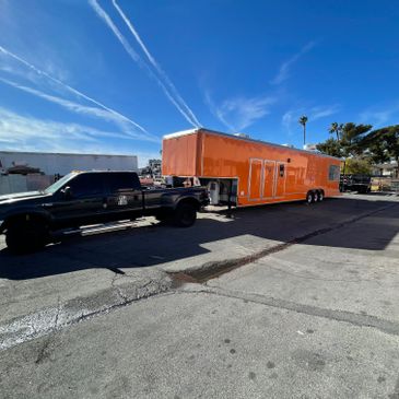 65-Foot Food Trailer with Porch, Prep Window, and Restrooms