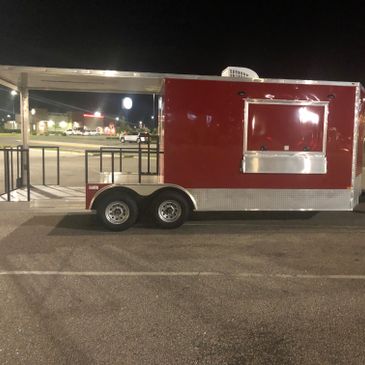 Wood fired pizza trailer