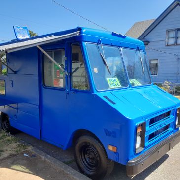 Bright Blue Food Truck, Ready to Roll