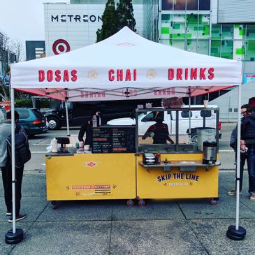 Lightly used custom food cart