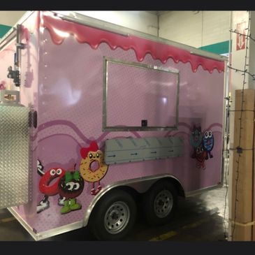 Cute Pink Food Trailer