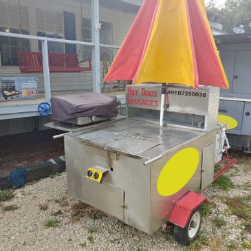 Golf Cart with Hot Dog Cart Setup