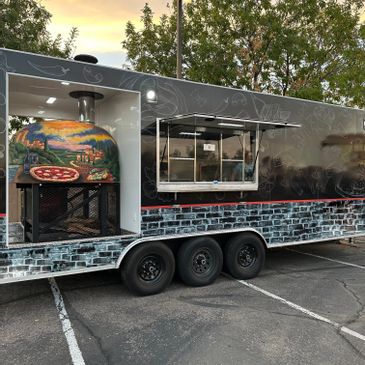 Custom Food Trailer with Wood-Fired Pizza Oven