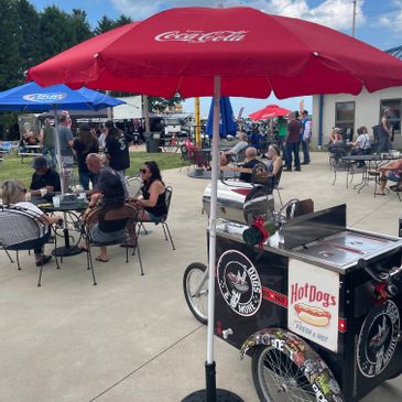Motorcycle hot dog cart
