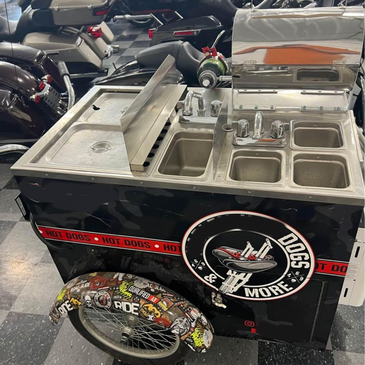 Motorcycle hot dog cart